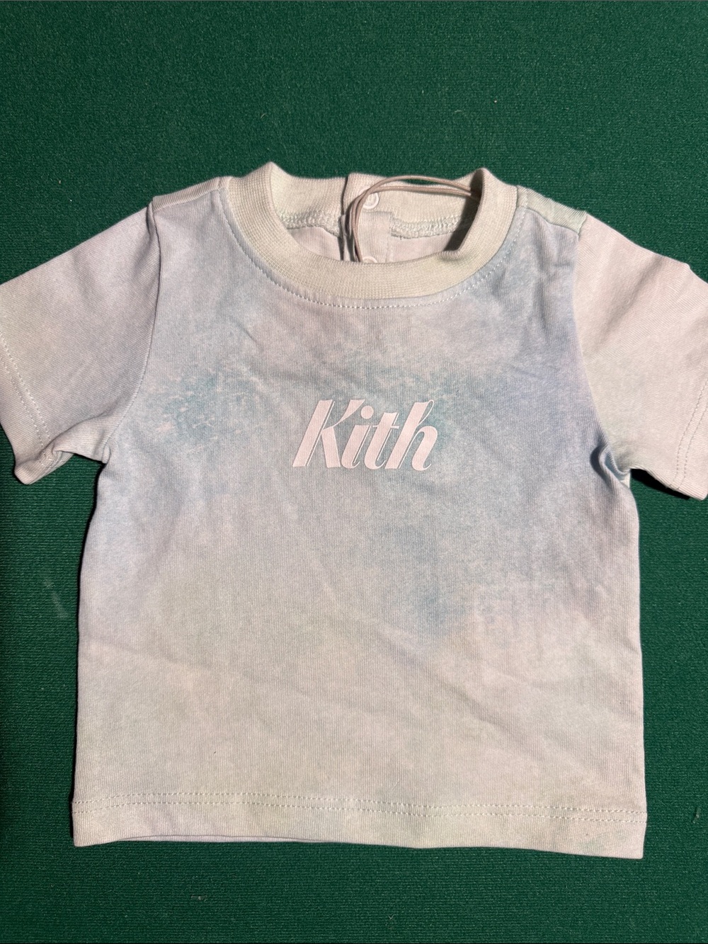 Kith Pastel Tie-Dye Light Blue Logo Tee